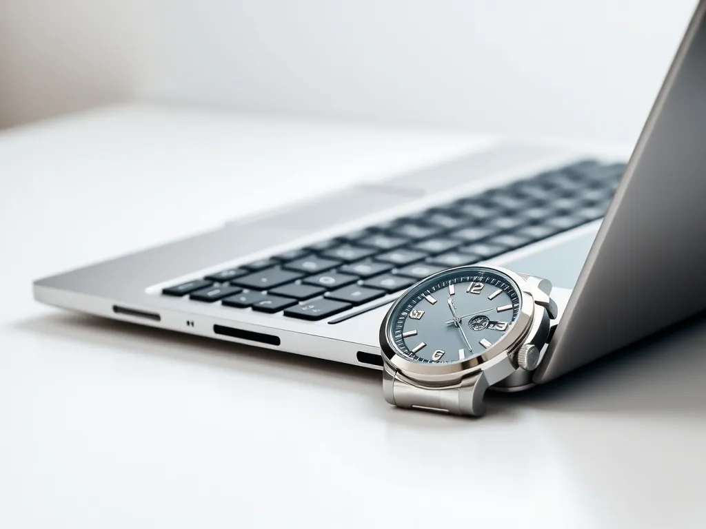 A close up of a high-end brushed aluminum laptop and a silve