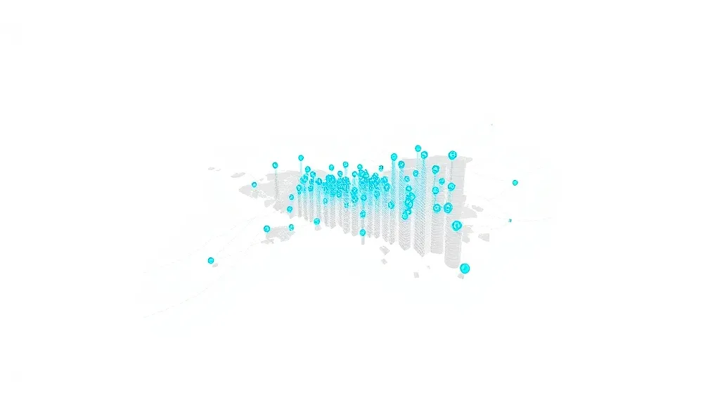 A clean, minimalist abstract visualization of a city map wit